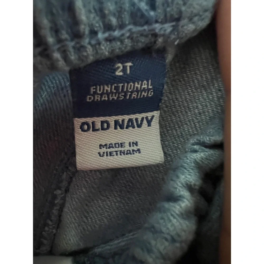Old Navy Toddler Girls Light Wash Denim Chambray Shorts Elastic Waist 2T